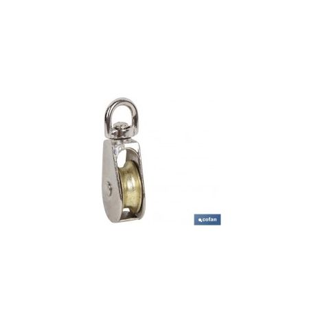 Pack de 25 poulies simples pivotantes nickelées Ø30mm