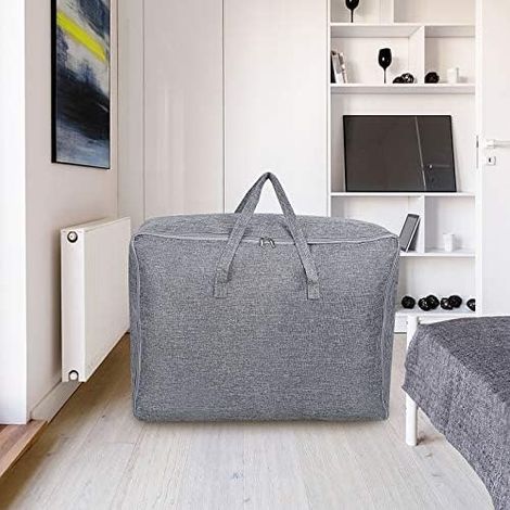 Sac Rangement pour Couette en épais Vetement Sous Lit Housse avec Poignée Renforcée Édredons Couve lot de 2 (1/4)