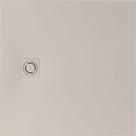 Receveur de douche extra plat en Stonex® "Terran-N"+Grille "Twist"-800x800mm - Beige (1/2)