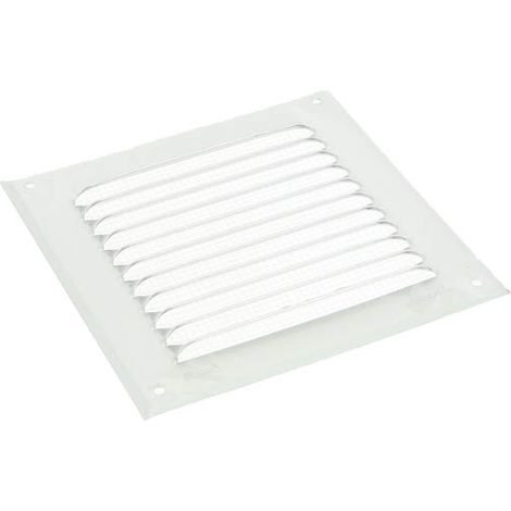 Nicoll – Grille persienne aluminium moustiquaire 15x15 cm gris – Pour extérieur – Pas d'oxydation – Sachet individuel (1/4)