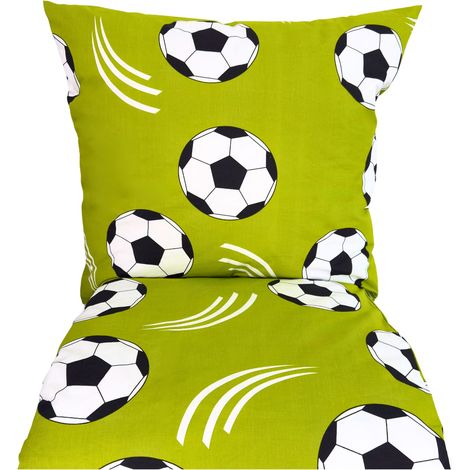 Kinderbettwäsche-Set, 120 x 160 cm, Baumwolle, 2-teilig, Fußballmotiv für Jungen (1/5)