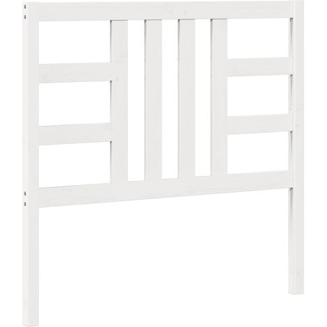Maison Exclusive - Testiera per Letto Bianca 106x4x100 cm Legno Massello di Pino
