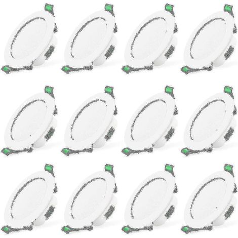 Nouveau modèle de 12 spots encastrés LED blancs 7 W à profil extra-plat (1/5)