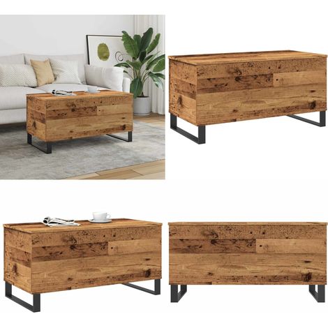 vidaXL Couchtisch Altholz-Optik 90x44,5x45 cm Holzwerkstoff (1/5)