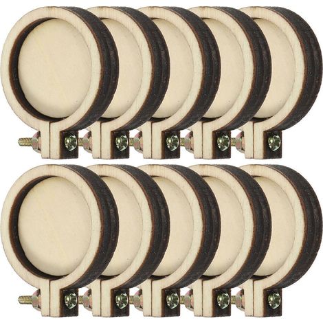 10 mini cadres ronds en bois pour broderie au point de croix, accessoires de couture-3X2.5cm (1/3)