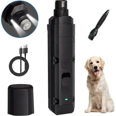 Broyeur de griffes électrique silencieux pour chien Noir (1/5)