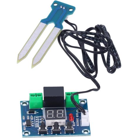 Contrôleur D'humidité du Sol pour L'irrigation Automatique, Contrôleur D'humidité du Sol DC 12V avec Réglage de Seuil, Système D'arrosage Automatique pour L'horticulture (1/5)