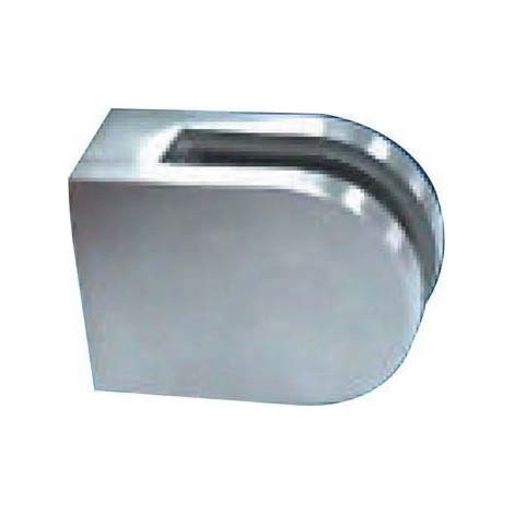 Pince de fixation inox - Dimensions : 50 x 40 mm - Pour verre d'épaisseur : 6 à 8 mm - Décor : Poli miroir - ADLER (1/3)
