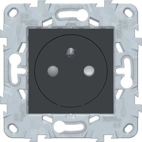 Schneider Electric – Prise de courant affleurante 2P+T 16A – Connexion rapide – PVC robuste – Pose encastrée – Compatible Unica