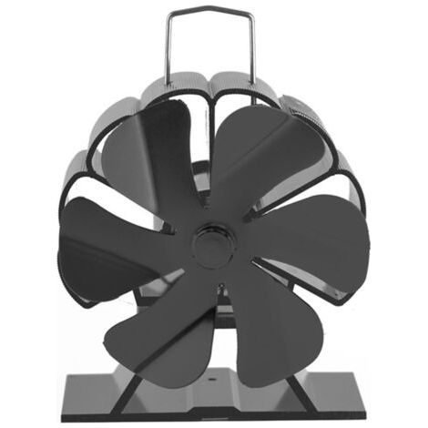 Sollbry Ventilateur de poêle 6 Lames Ventilateur de poêle à bois silencieux à chaleur pour poêle à bois/cheminée/poêle à bois (1/4)