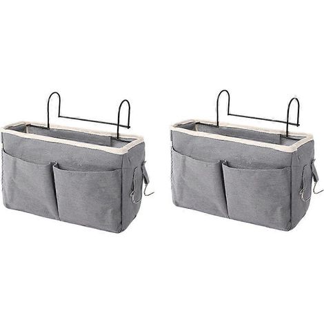 Sac de rangement suspendu pour table de chevet, sac de rangement pour magazines, porte-jouets, boîte à mouchoirs pour bébé, sac de rangement gris (1/5)