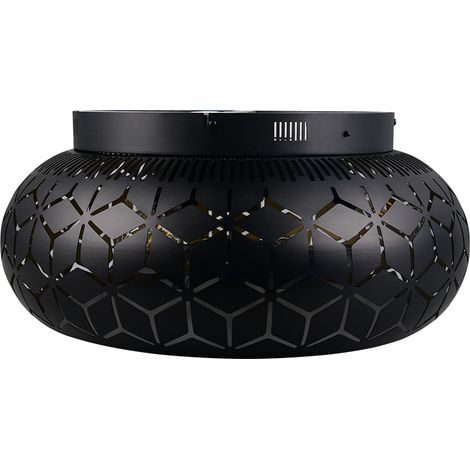 Plafonnier ventilateur bidar 3xe27 noir et or 50cm ip20 avec telecommande - trio (1/4)