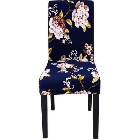 Housse De Chaise Extensible - Polyester Et Spandex - Protection Anti-Taches Pour Salon Cuisine Bureau - 1 Pièce (1/5)