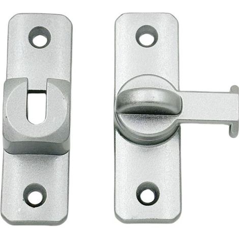 Cerradura para puerta corredera - Cerradura de seguridad para puerta - Seguridad adicional - Flexible 90/180 grados - 3 piezas - Negra (1/5)