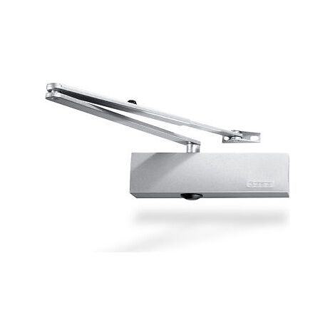 Geze – Ferme-porte avec bras compas TS 2000 NV BC – Finition argent – Force de fermeture 1154 – Pour portes jusqu'à 120kg