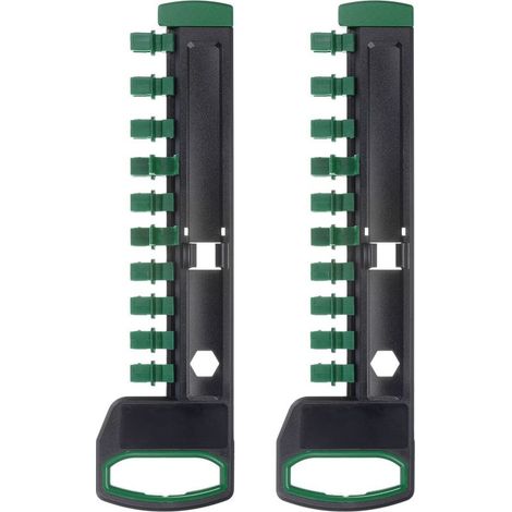 Organiseur De Douilles - 345 X 90 Mm - 12 Clips En Abs - Pour Prises 1/2 Pouces - Lot De 2 (1/5)