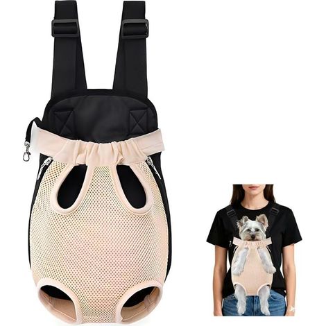 Zaino per animali domestici, Zaino per cani e gatti, Borsa da viaggio regolabile, Traspirante, Trasportino per animali domestici, per campeggio, escursionismo, viaggi (1/5)