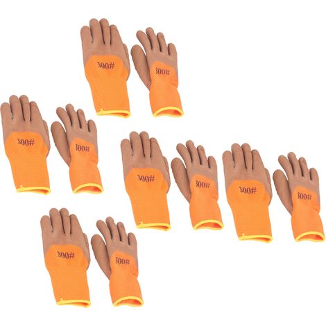 5 paires de gants de travail imperméables, isolés thermiquement, sécurité de travail pour les opérations hivernales (1/5)