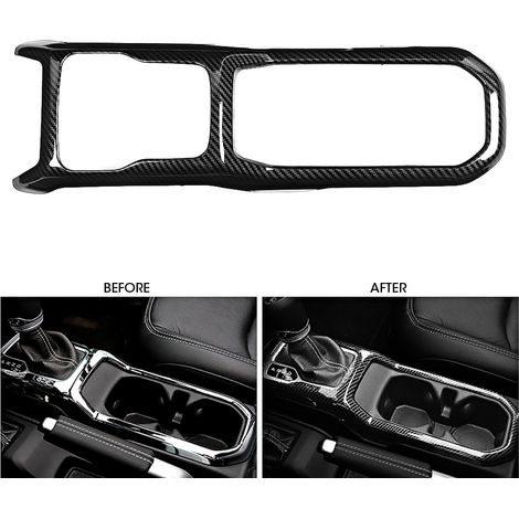 Schaltkulissen-Rahmenabdeckung im Carbonfaser-Stil, passend für Jeep Wrangler JL 2018 (1/5)