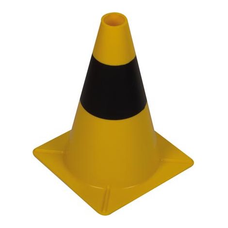 Cono de señalización - color amarillo/negro - 30 cm