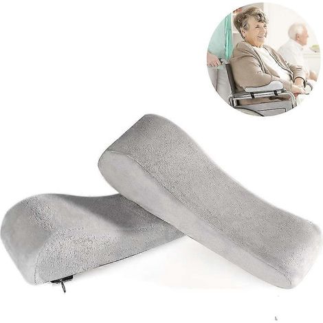 paire de coussins d'accoudoirs en mousse à mémoire de forme pour chaise de bureau, avec accoudoirs inclinés et surélevés - Housses de coussin universelles pour un confort optimal des accoudoirs et des (1/5)