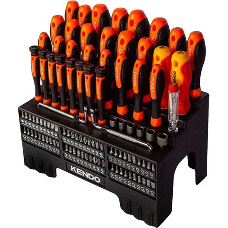 Kendo Screwdriver & Socket Set in Organiser Stand (101pc) 17832 (1/4)