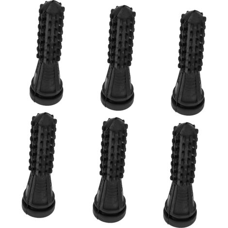 Doigts Plumeurs de Volaille en Caoutchouc Noir, 6 Pièces, pour Poules et Canards, Compatible Plumeuse, Réduit la Casse Peau (1/5)