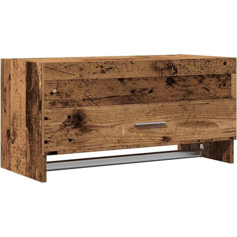 Garde-robe vieux bois 70x32,5x35 cm bois d'ingénierie