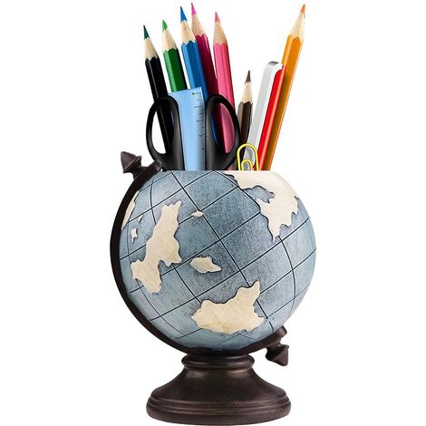 globe Stylo Porte-crayon Vintage Crayon Tasse Support Rtro Maison Bureau Cole Dcorations Cadeaux Pour Hommes Gographie Cadeaux (1/5)