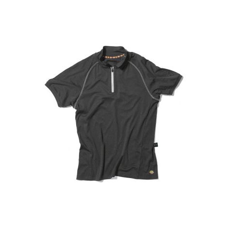 Polo de trabajo modelo Primato de algodón y con tecnología 37.5 para la temperatura corporal en color azul y negro DIKE XXL Negro