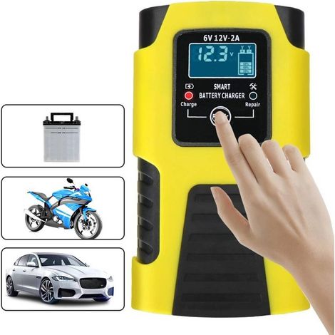 TRADE SHOP - Caricabatterie Intelligente Avviatore Emergenza Batteria Auto Moto 6v 6a 12v 4a J99 - (1/5)