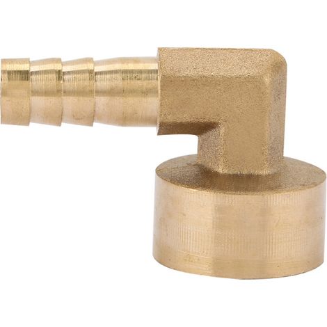 Raccord coudé femelle en laiton G1/2 pour tuyau, embout cannelé, connecteur, adaptateur de joint (10 mm) (1/4)