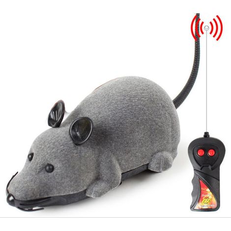 Souris télécommandée électrique modèle gris - jouet pour chat (1/5)
