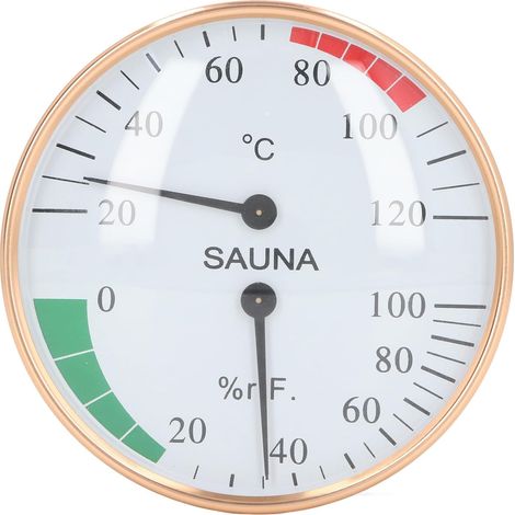 Compteur D'humidité De Température De Sauna, Thermomètre Hygromètre Mural Professionnel De Haute Précision pour Intérieur Et Extérieur (1/5)