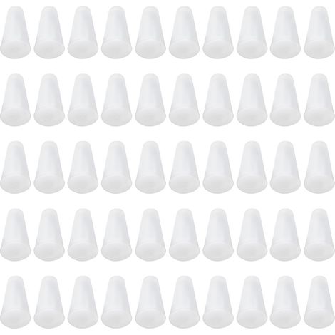 Bouchons coniques en silicone 50 pièces, résistants à haute température, embouts coniques de protection pour obturation étanche (1/5)