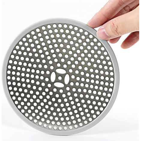 304 Drain de douche en acier inoxydable - Casquette, douche, capteur de cheveux et drain (118 mm) (1/5)