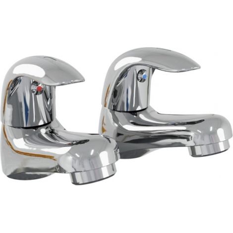 AKW Denova Lever Bath Taps Pair - Chrome