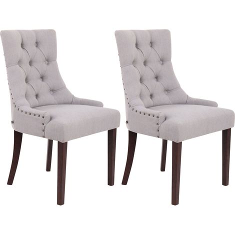 2er Set Esszimmerstuhl Aberdeen Stoff antik grau (1/5)