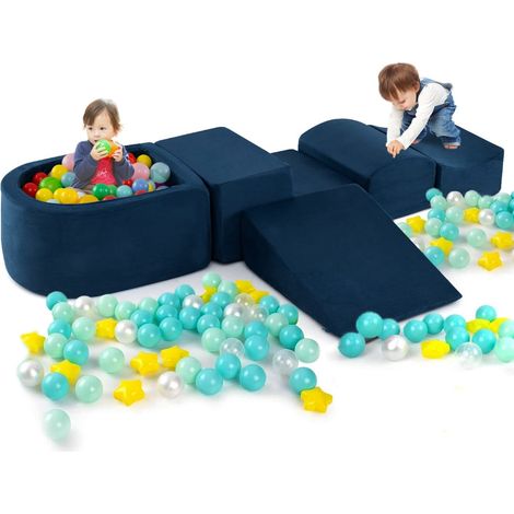 Juego de 5 bloques de escalada de espuma con piscina de pelotas