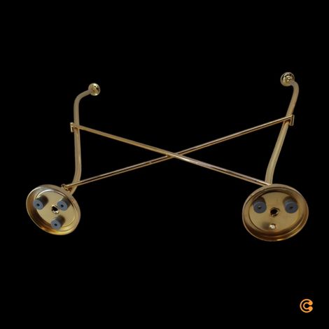 [GEBRAUCHT] B-Ware Kartell Tischgestell Glossy gold 72 cm 2 Doppelbeine 2 X-Streben (1/2)