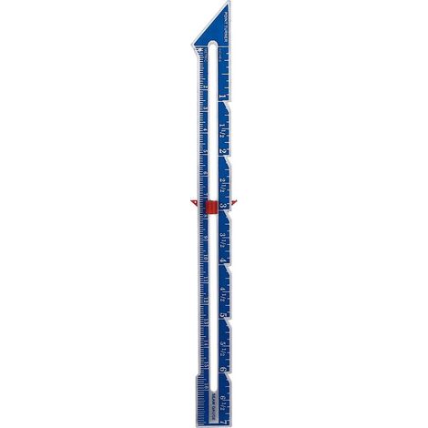 Règle de couture à bord pointu pour marge de couture, outil de mesure DIY pour positionner boutons et lignes parallèles - Bleu (1/5)