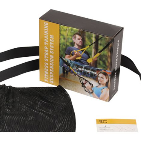 Bande élastique d'étirement avec boucle réglable pour exercices et fitness, noir et jaune, sans panneau (1/5)