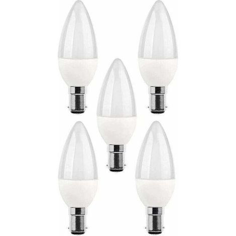 5 packs d\'ampoules LED B15, ampoule incandescente 5 W, 220V 270 lm, lumière du jour 3000 K, ampoule B15 à culot baïonnette, [classe d'efficacité énergétique A+]. (1/4)