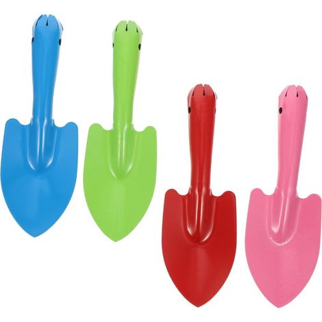 4pièces Petite Pelle de Jardinage Multifonctionnelle pour Planter et Ameublir la Terre avec Manche Ergonomique Couleur Aléatoire (1/5)