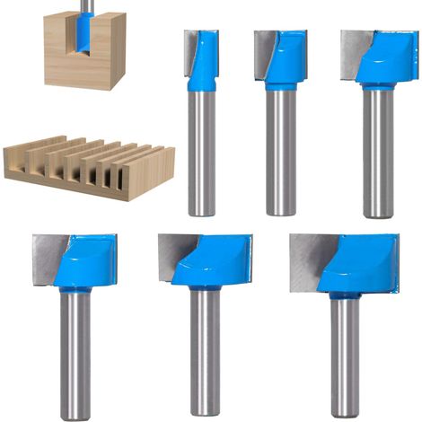6pcs Shank 8mm Straight Edge Burr Bit Diameter 10/15/20/22/25/30mm Drill Bits for Wood Milling Crafts (1/5)
