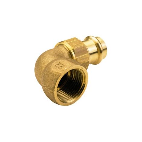 Coude union Femelle Femelle Ø18 x 3/4" (20/27) laiton à sertir et visser (1/2)