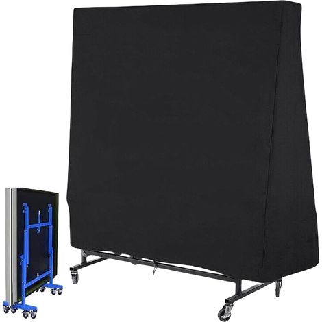 Housse de Protection Table Tennis 165x70x185cm, Oxford 210D Imperméable pour Intérieur & Extérieur (1/5)
