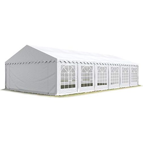 Tendone per feste 6x14 m - ignifugo PVC bianco 100% impermeabile Gazebo da giardino Tendone da esterno Tenda party