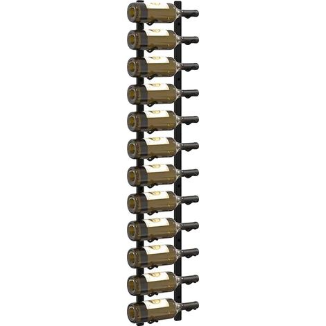 Étagère à bouteilles murale, capacité de 12 bouteilles, design moderne, noir (1/2)