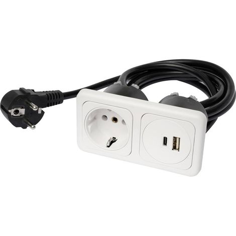 inprojal elektrosysteme 9016-118.81 Presa da incasso con USB-C®, con uscita di ricarica USB, Consegna dell'energia IP20 (1/2)